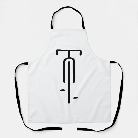 Bike logo minimal Retro, Fietsen en Fietsliefhebbe Schort (Voorkant)