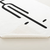 Bike logo minimal Retro, Fietsen en Fietsliefhebbe Sherpa Deken (3/4)