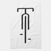 Bike logo minimal Retro, Fietsen en Fietsliefhebbe Theedoek (Verticaal)