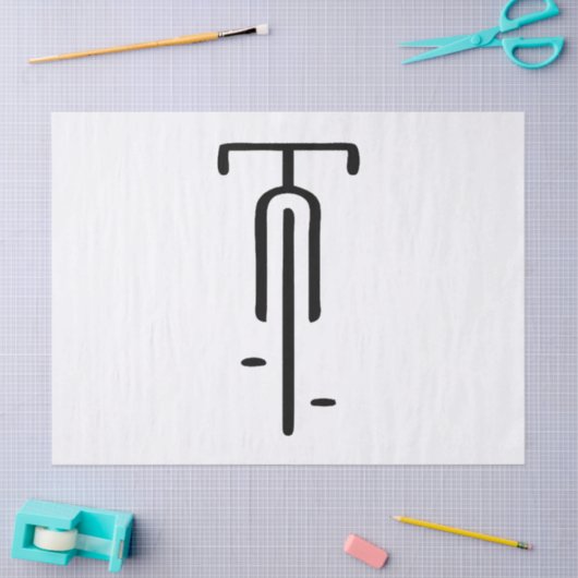 Bike logo minimal Retro, Fietsen en Fietsliefhebbe Tissuepapier (Craft)