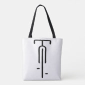 Bike logo minimal Retro, Fietsen en Fietsliefhebbe Tote Bag (Achterkant)