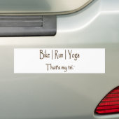 Bike | Looptijd | Yoga Bumpersticker (Op auto)