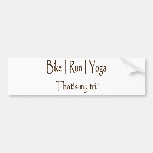 Bike | Looptijd | Yoga Bumpersticker (Voorkant)
