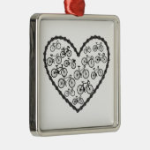 Bike Love Metalen Ornament (Rechts)