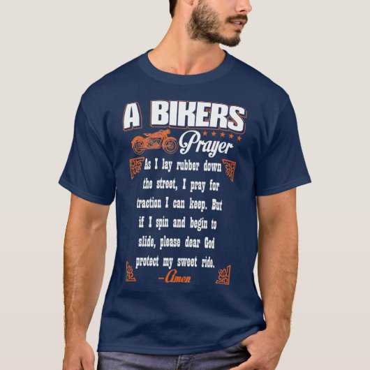 Bike Lover - Bikers Prayer Biker T-Shirt (Voorkant)