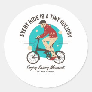 Bike Lover - Geniet van elk moment Ronde Sticker
