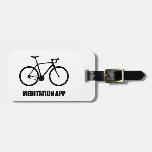 Bike Meditation App Bagagelabel (Voorkant horizontaal)
