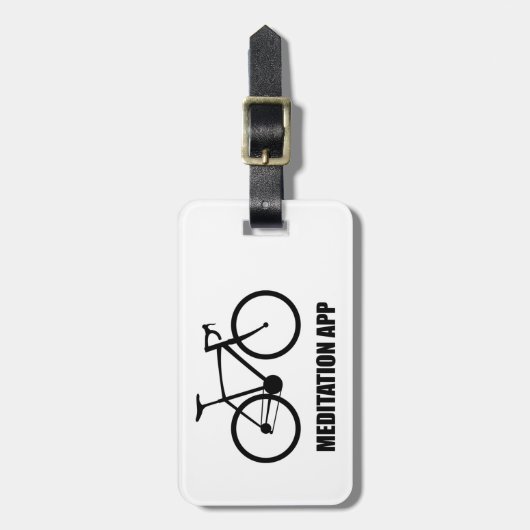 Bike Meditation App Bagagelabel (Voorkant verticaal)