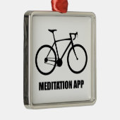 Bike Meditation App Metalen Ornament (Rechts)