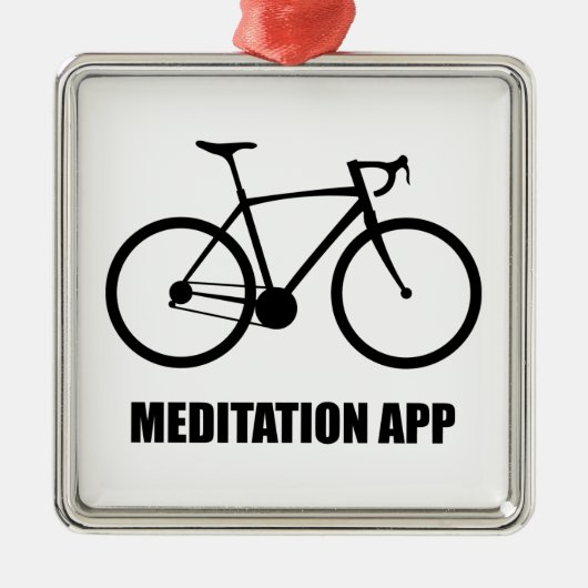 Bike Meditation App Metalen Ornament (Voorkant)