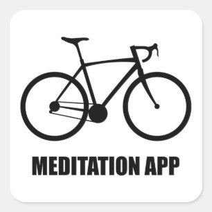 Bike Meditation App Vierkante Sticker