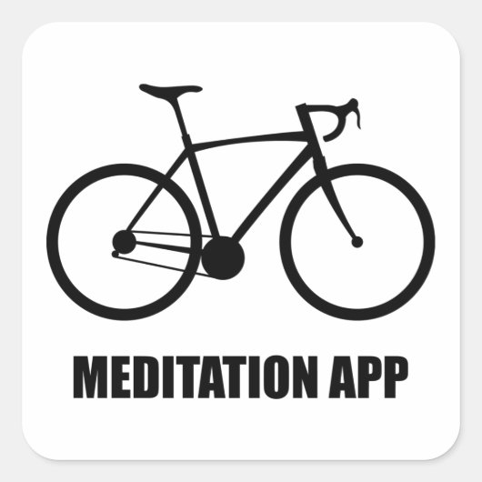 Bike Meditation App Vierkante Sticker (Voorkant)