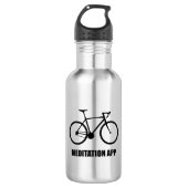 Bike Meditation App Waterfles (Voorkant)