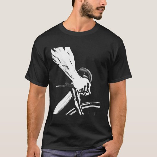 Bike Messenger Minimal Fietsen T-shirt (Voorkant)