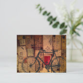 Bike Messenger Postbus Briefkaart (Staand voorkant)