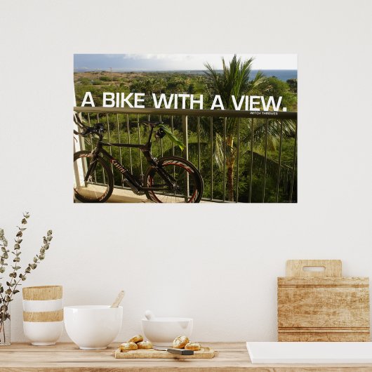 Bike met een uitzicht poster (Keuken)