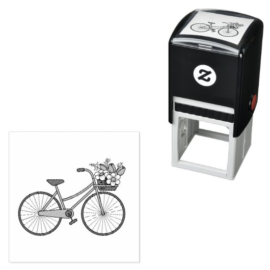 Bike met een ventilatormand  zelfinktende stempel (In situ)