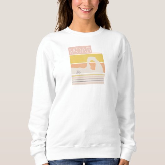 Bike Moab Utah Delicate Arch sweatshirt (Voorkant)