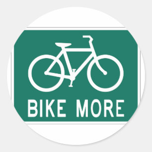 Bike more ronde sticker