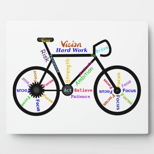 Bike Motivatie Words for Cycle, Hobby Sport Fan Fotoplaat (Voorkant)