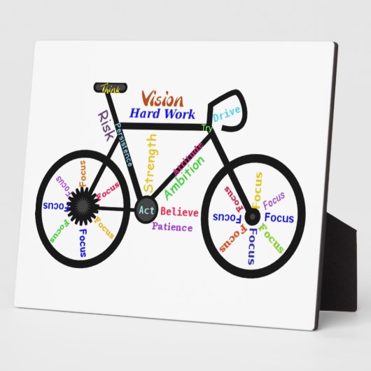 Bike Motivatie Words for Cycle, Hobby Sport Fan Fotoplaat (Zijkant)