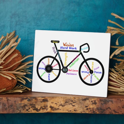 Bike Motivatie Words for Cycle, Hobby Sport Fan Fotoplaat (Zijkant)