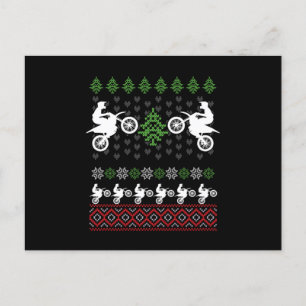 Bike Motocross Uganda met kerstcadeautjes voor Mot Briefkaart