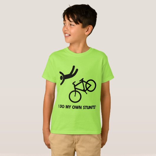 Bike My Own Stunts T-shirt (Voorkant volledig)