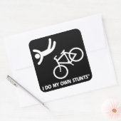Bike My Own Stunts Vierkante Sticker (Envelop)