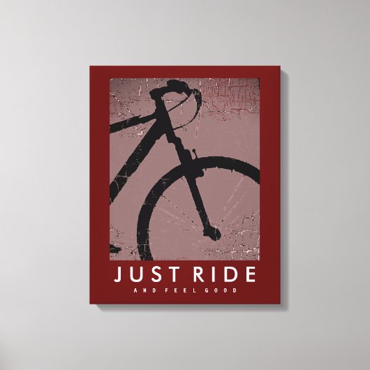 BIKE net Ride voelt goed cool Canvas Afdruk (Voorkant)