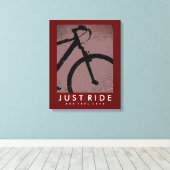 BIKE net Ride voelt goed cool Canvas Afdruk (Insitu (Houten vloer))