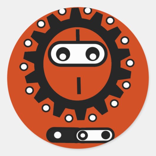 Bike ninja Icon Ronde Sticker (Voorkant)
