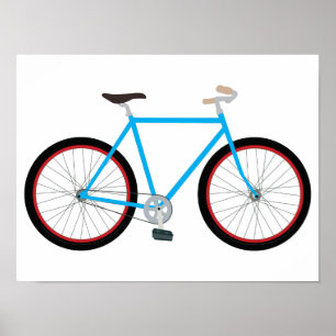 Bike-ontwerp voor fietsen poster
