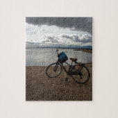 Bike op het strand legpuzzel (Verticaal)