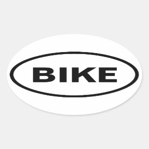 Bike oval autostickers ovale sticker