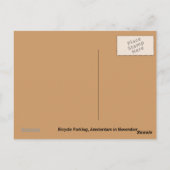 Bike Parking - Amsterdam in november SEPIA Briefkaart (Achterkant)