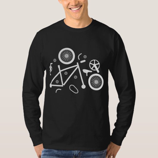 Bike Parts Bicycle Anatomie Biking T-shirt (Voorkant)