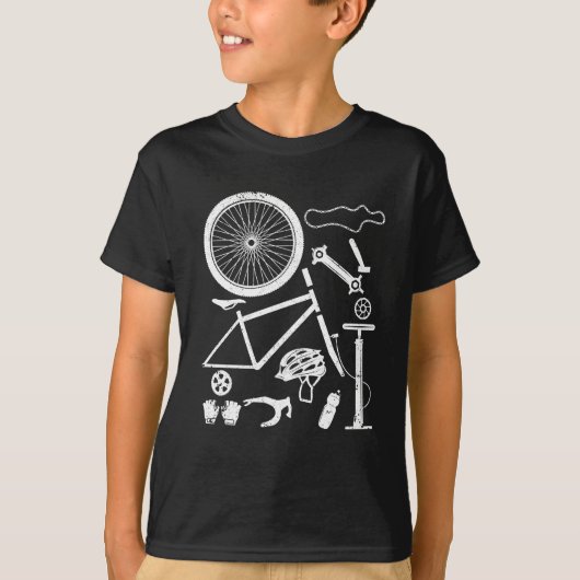 Bike Parts Downhill Rider Mountain Bike Funny MTB T-shirt (Voorkant)