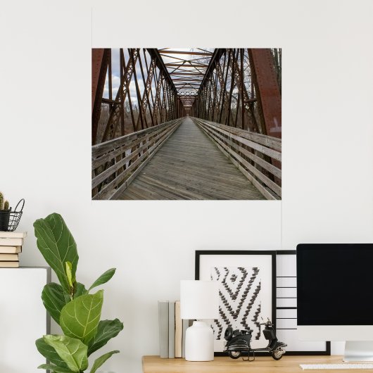 Bike Path Bridge Poster (Thuiskantoor)