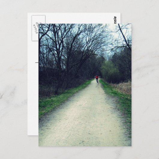 Bike Path in een Park Briefkaart (Voorkant / Achterkant)
