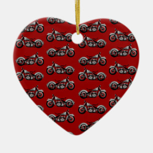 bike Pattern Keramisch Ornament