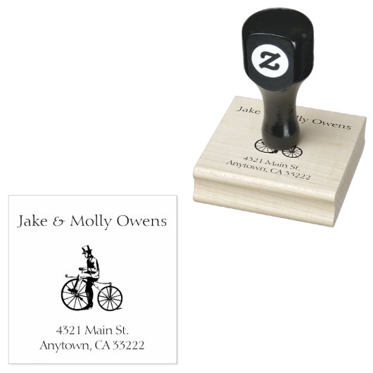 Bike Personalized Rubberstempel (Gestempeld)