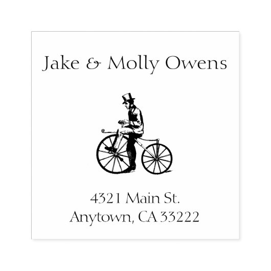  Bike Personalized Rubberstempel (Afrduk)