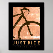 Bike Poster alleen Ride en voel je goed (Voorkant)