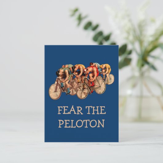 Bike Racing Peloton Humor Tshirt Briefkaart (Staand voorkant)