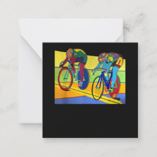 Bike    RacingCycling Lovers Womens Sprint Finish Notitiekaartje