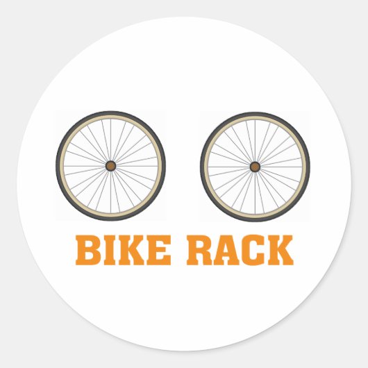 Bike Rack Ronde Sticker (Voorkant)