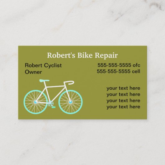 Bike Repair Services Visitekaartje (Voorkant)
