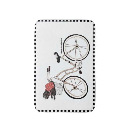 Bike Ride Bathmat Badmat (Voorkant Verticaal)