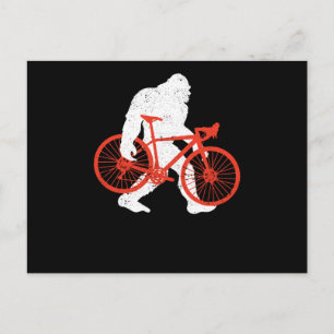 Bike Ride Funny MTB Sasquatch Downhill Biker Briefkaart